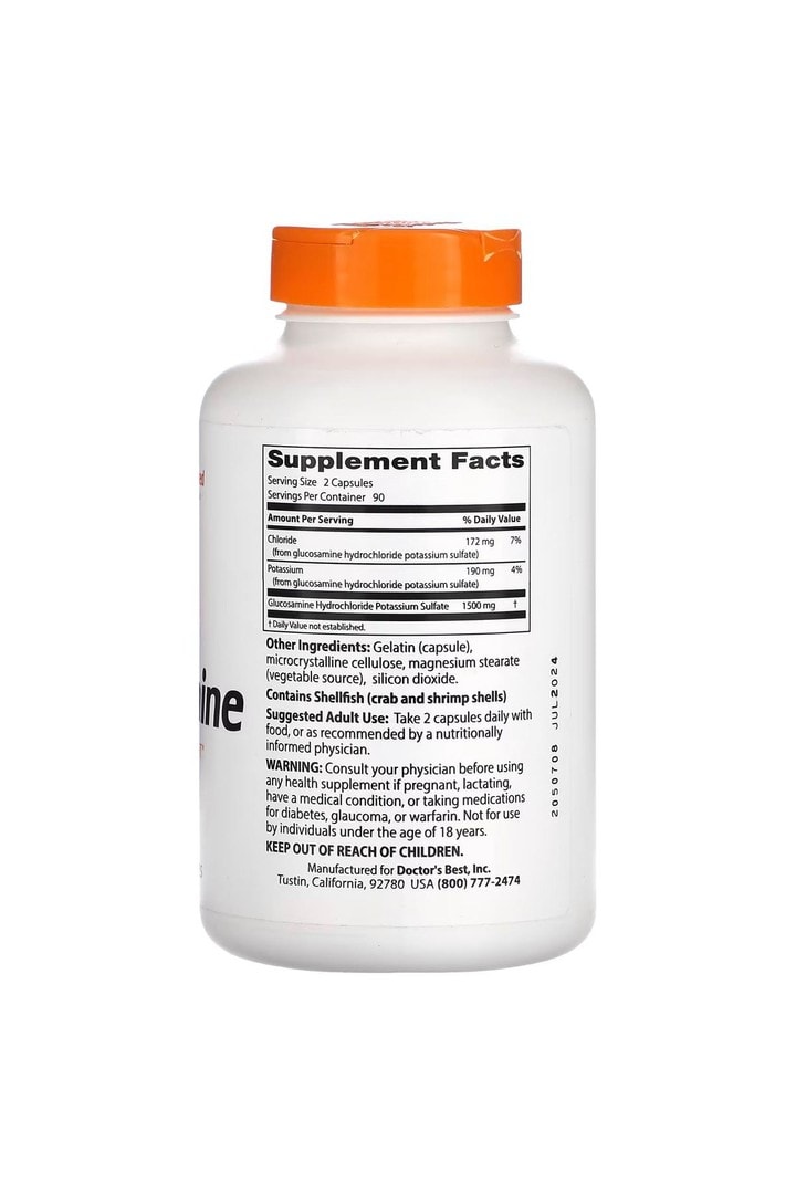 Glucosamine, 750 mg, 180 Capsules