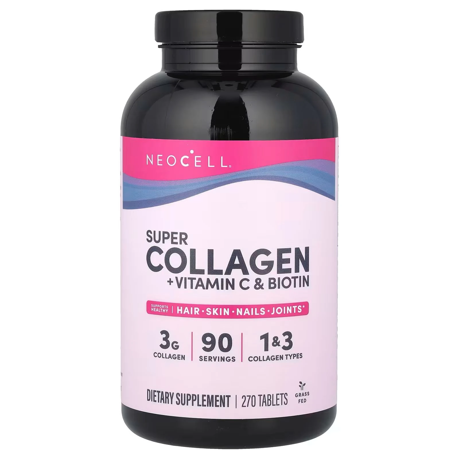 Super Collagen 3G - 90 Servis - 1&3 Collagen Types - 270 Tablet grass fed