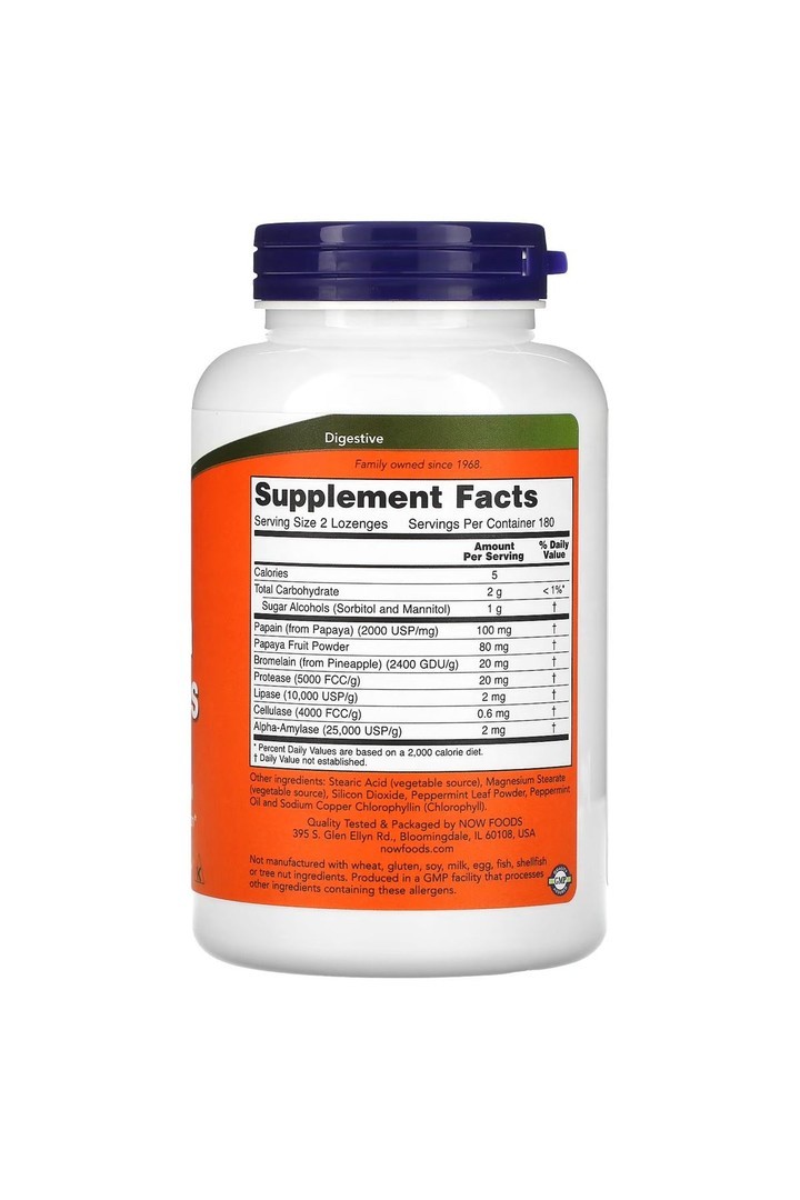 Chewable Papaya Enzymes 360 Lozenges