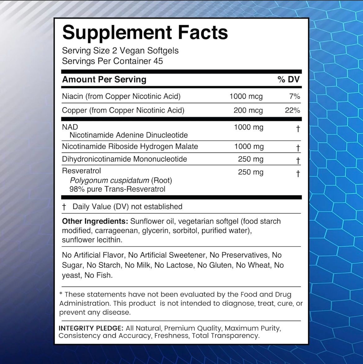 Nad+ Nicotinamide Riboside 2500 mg 90 Softgels