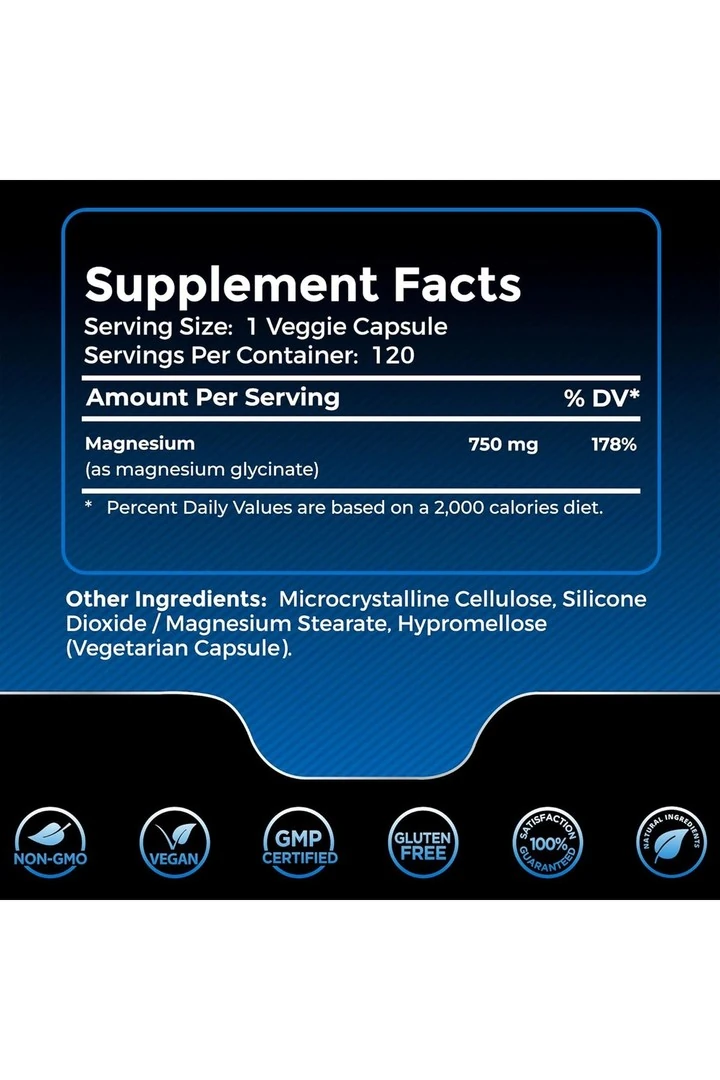 Wellnees LabsRX Magnesium Glycinate 750 Mg 120 Veggie Kapsül