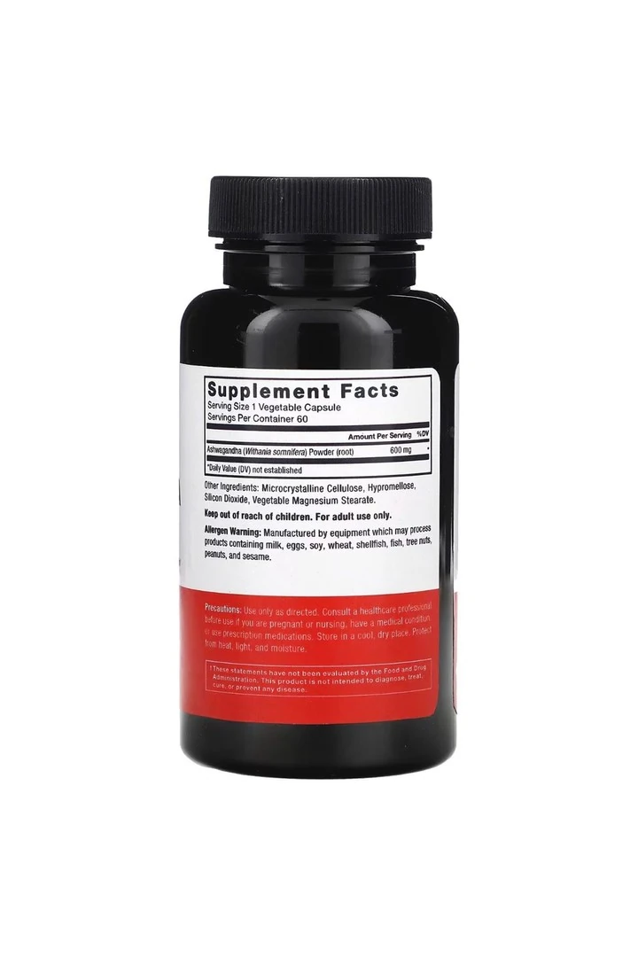 Force Factor, Ashwagandha, 600 Mg, 60 Bitkisel Kapsül