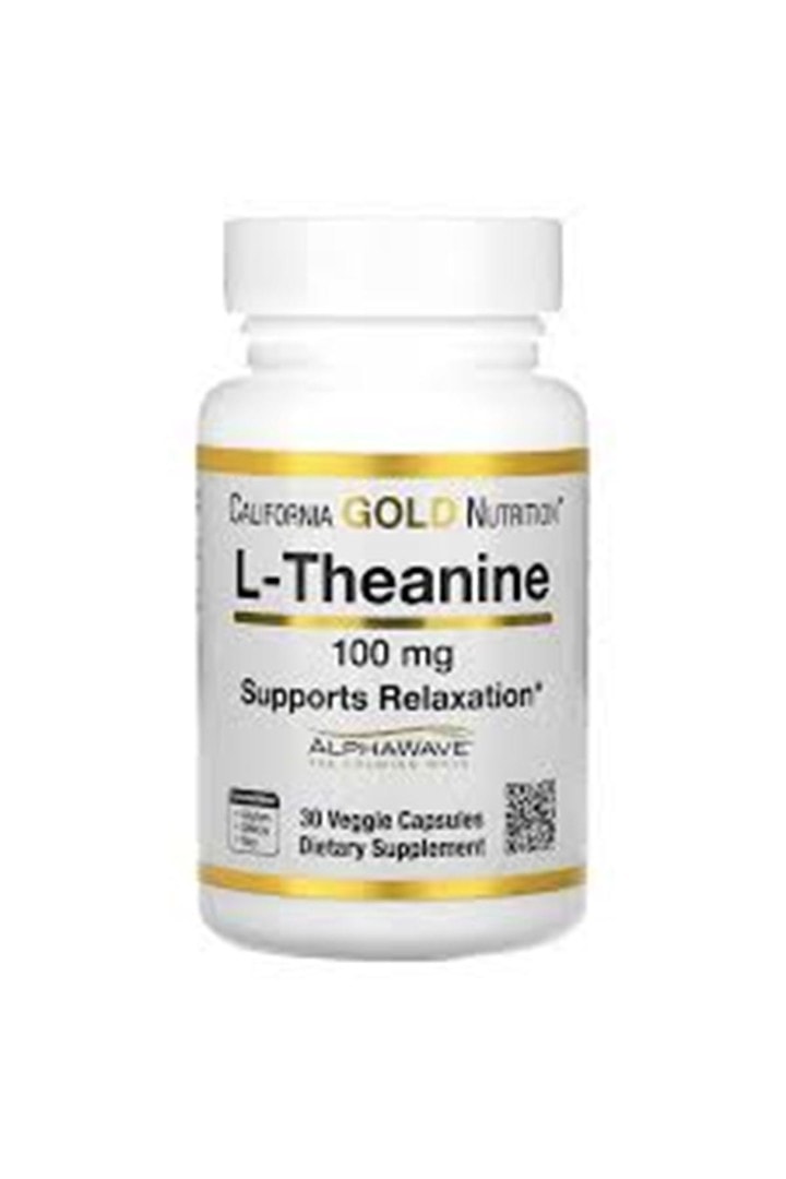 California Gold Nutrition, L-Theanine, Featuring AlphaWave, 100 mg, 30 Veggie Kapsül