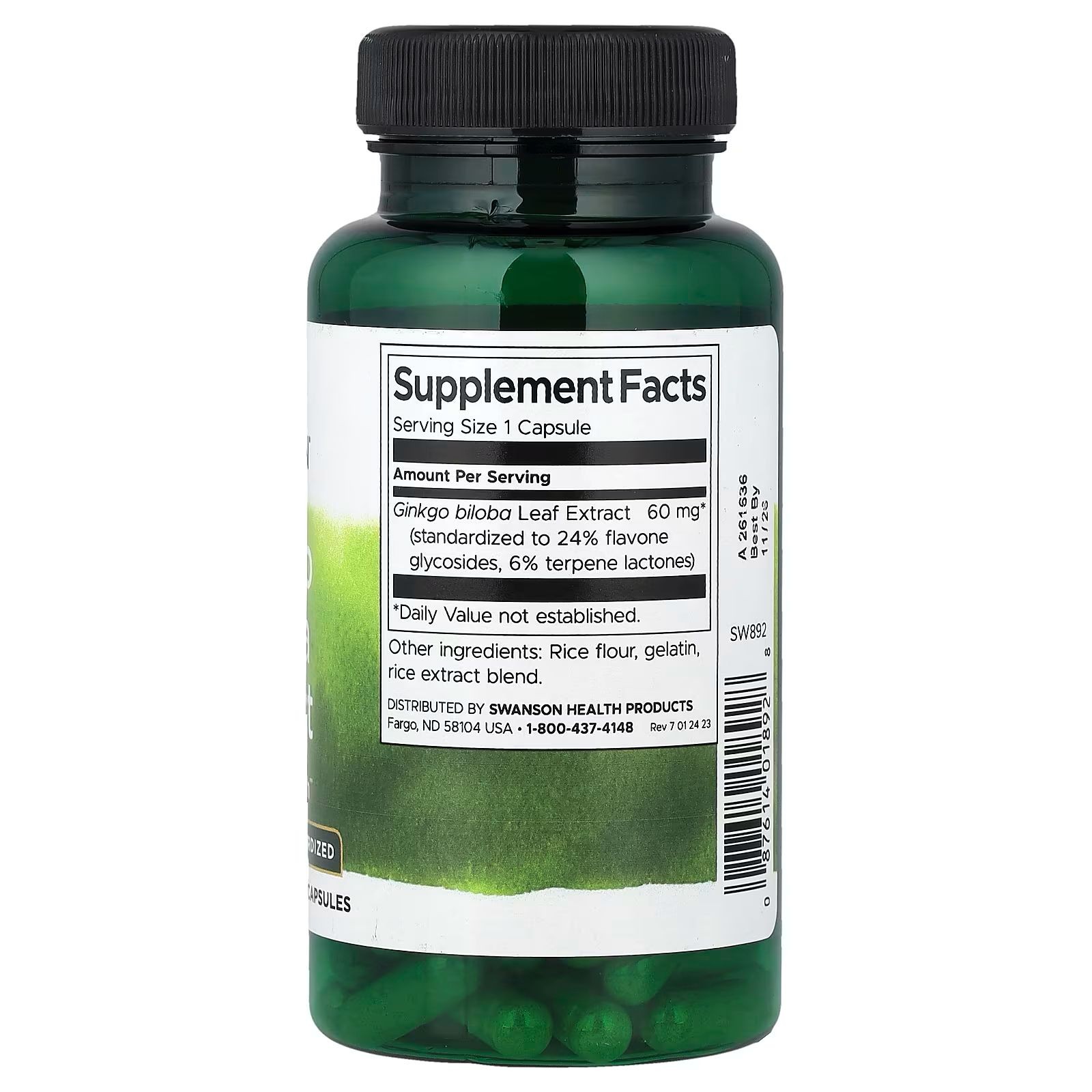 Ginkgo Biloba Extract 60 mg 120 Kapsül