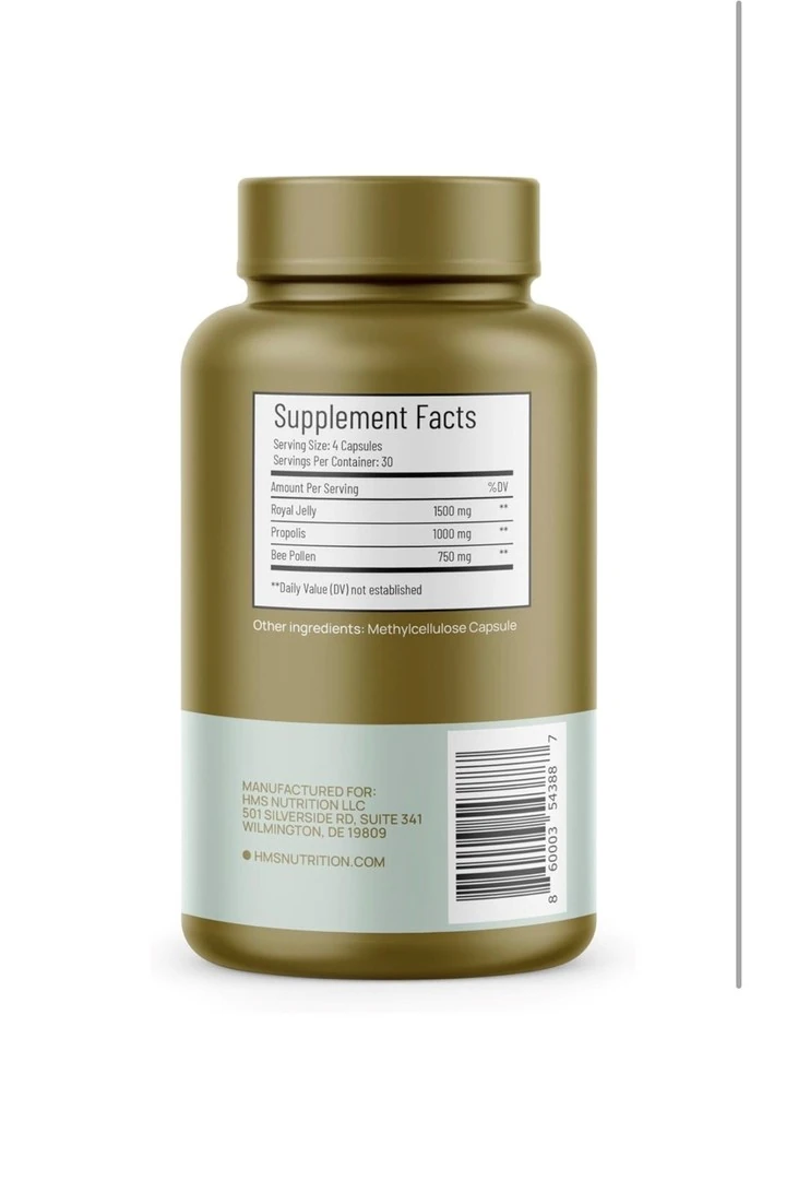 Bee Pollen Royal Jelly Propolis - 3250 mg - 120 Kapsül