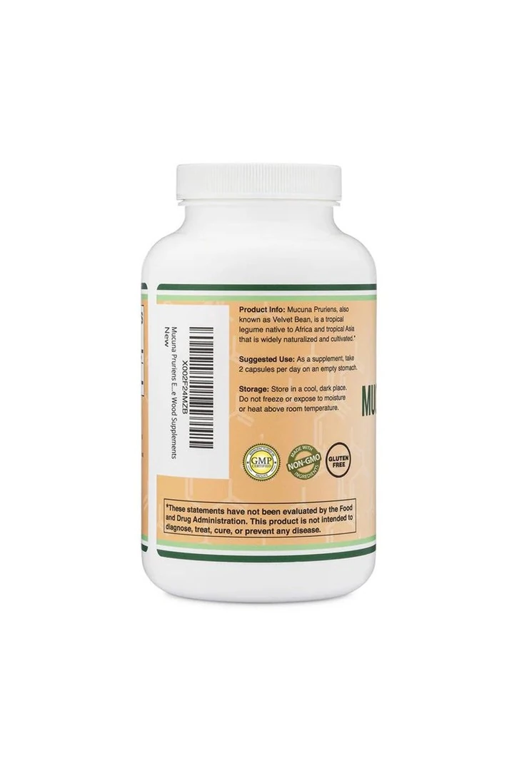 Mucuna Puriens Extract 1000mg 210 Veg. Kapsül.usa vers.