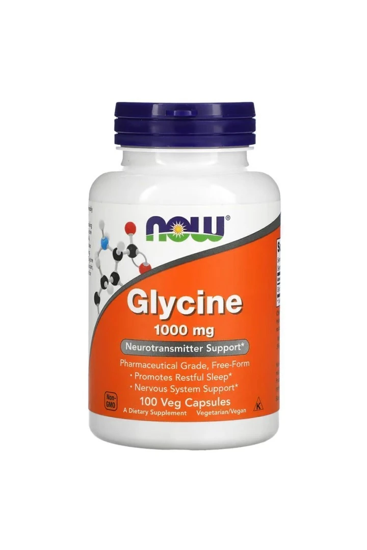 NOW Foods, Glycine, 1,000 mg, 100 Veg Capsules