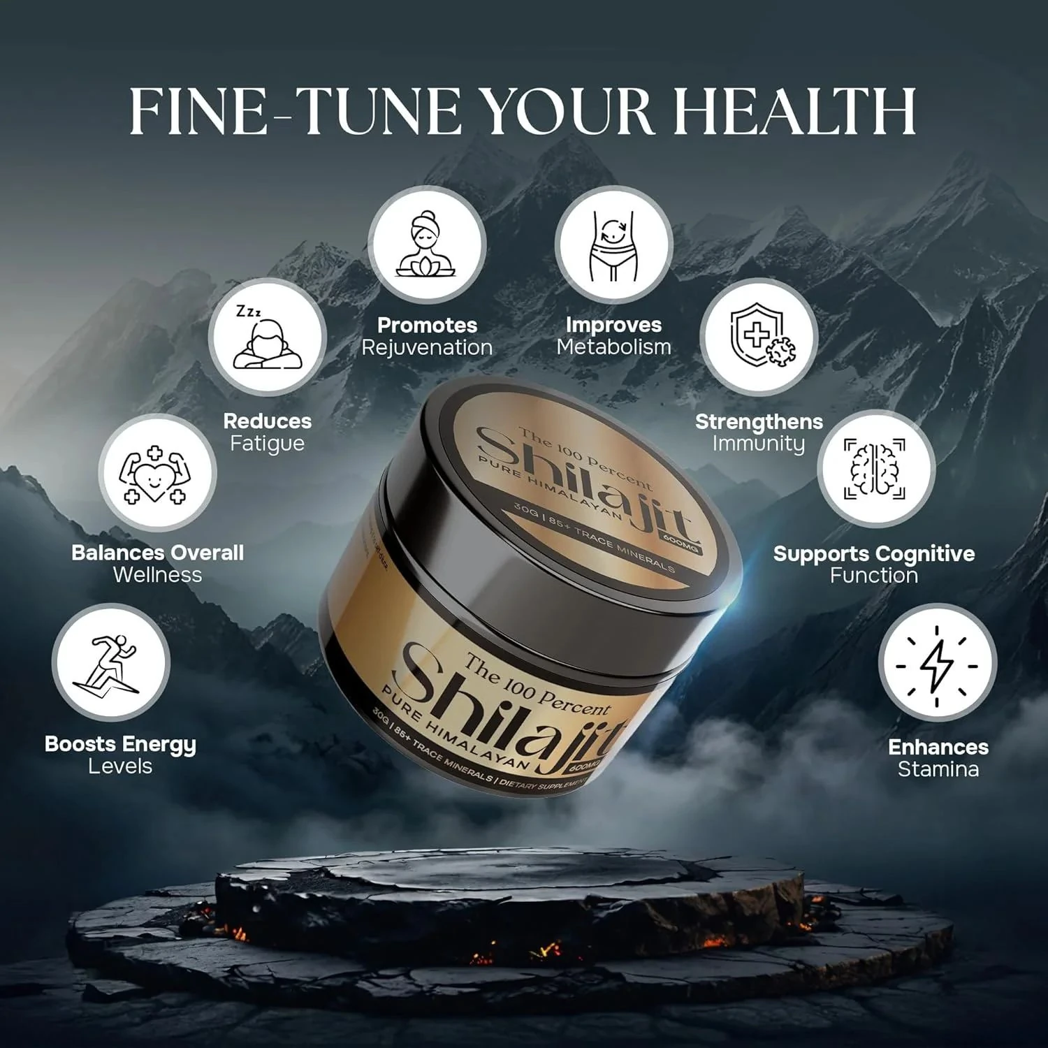 Pure Himalayan Shilajit Resin 600 mg 50 Servis