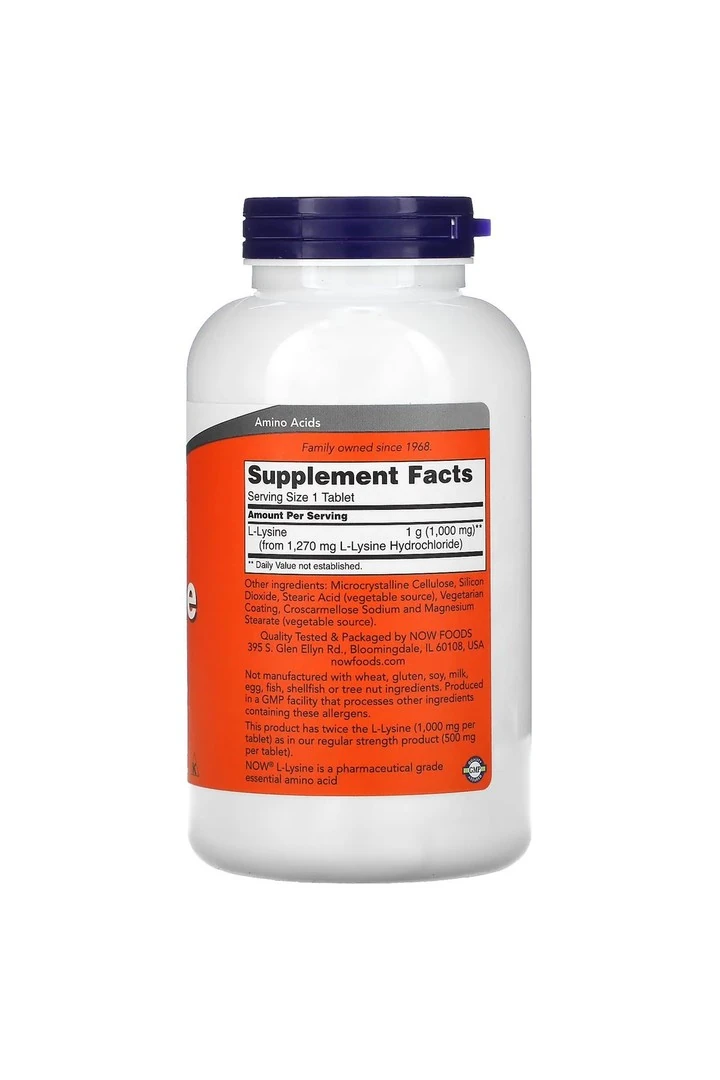 L-Lysine 1000 mg 250 veg.Kapsül usa vers.