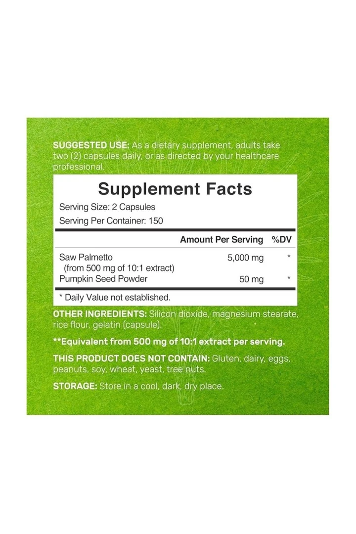 DEAL SUPPLEMENT Saw Palmetto Promotes Pros.tate Health , 5,000 Mg 300 Capsules