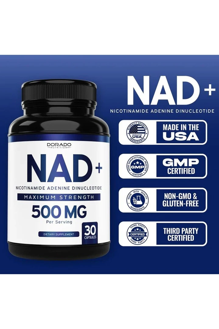 Nad+ maximum strength 500 mg 30 Kapsül Made in USA