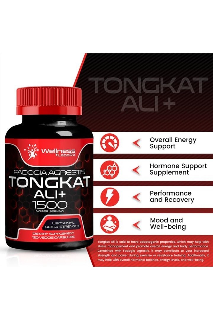 Wellnees LabsRX Tong.kat Ali - Fadogia Agrestis- 1500 Mg 120 Veggie Kapsül