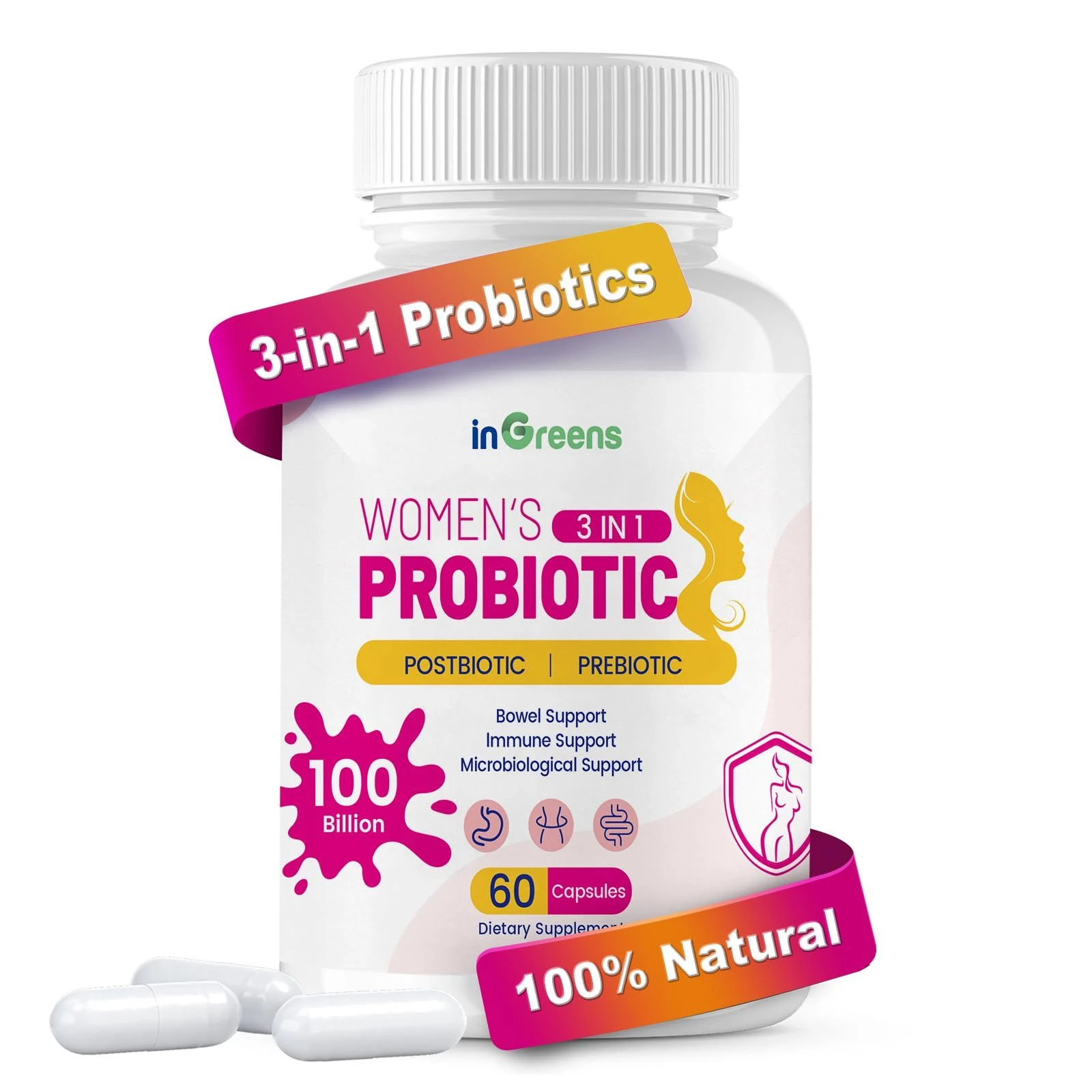 Women's Probiotic + Postbiotic + Prebiotic 100 billion 60 Kapsül