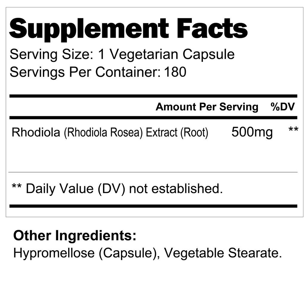 Rhodiola 500 mg 180 Veg. Kapsül