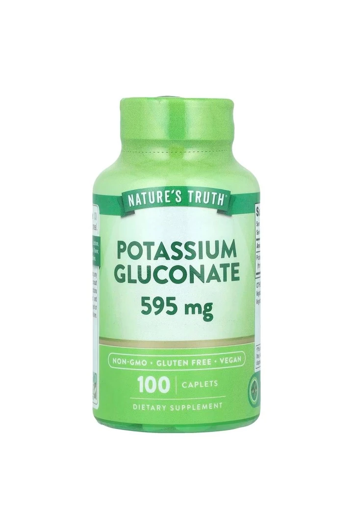 Potasyum Glukonat, 595 mg, 100 Kaplet