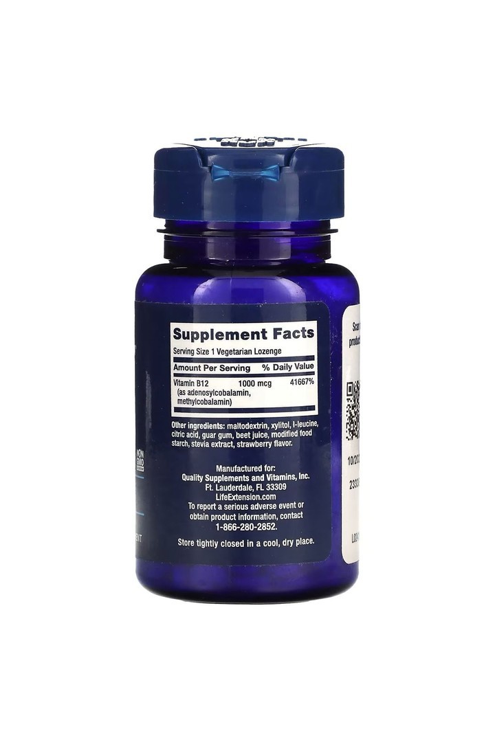 Life Extension, B12 Elite, 60 Vegi Pastil