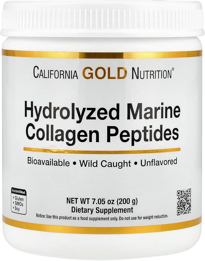 Collagen Peptides Powder with Hyaluronic Acid, Support for Healthy Hair, Skin, Nails, 7.05 oz (200 g)