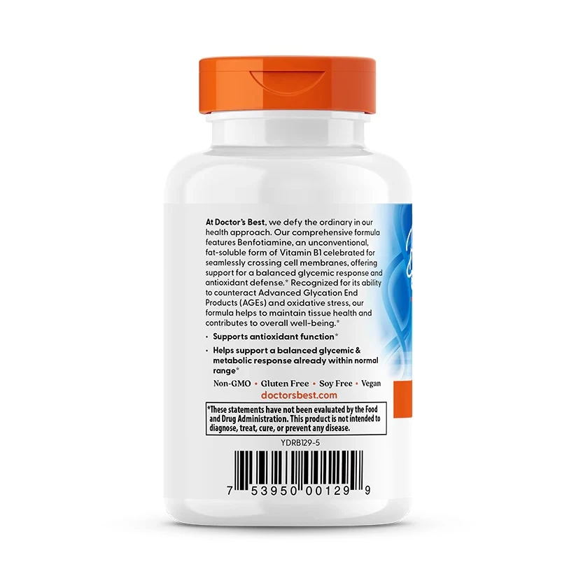 Benfotiamine 150 mg with BenfoPure, 120 Kapsül , Supports Glycemic Balance & Metabolic Response