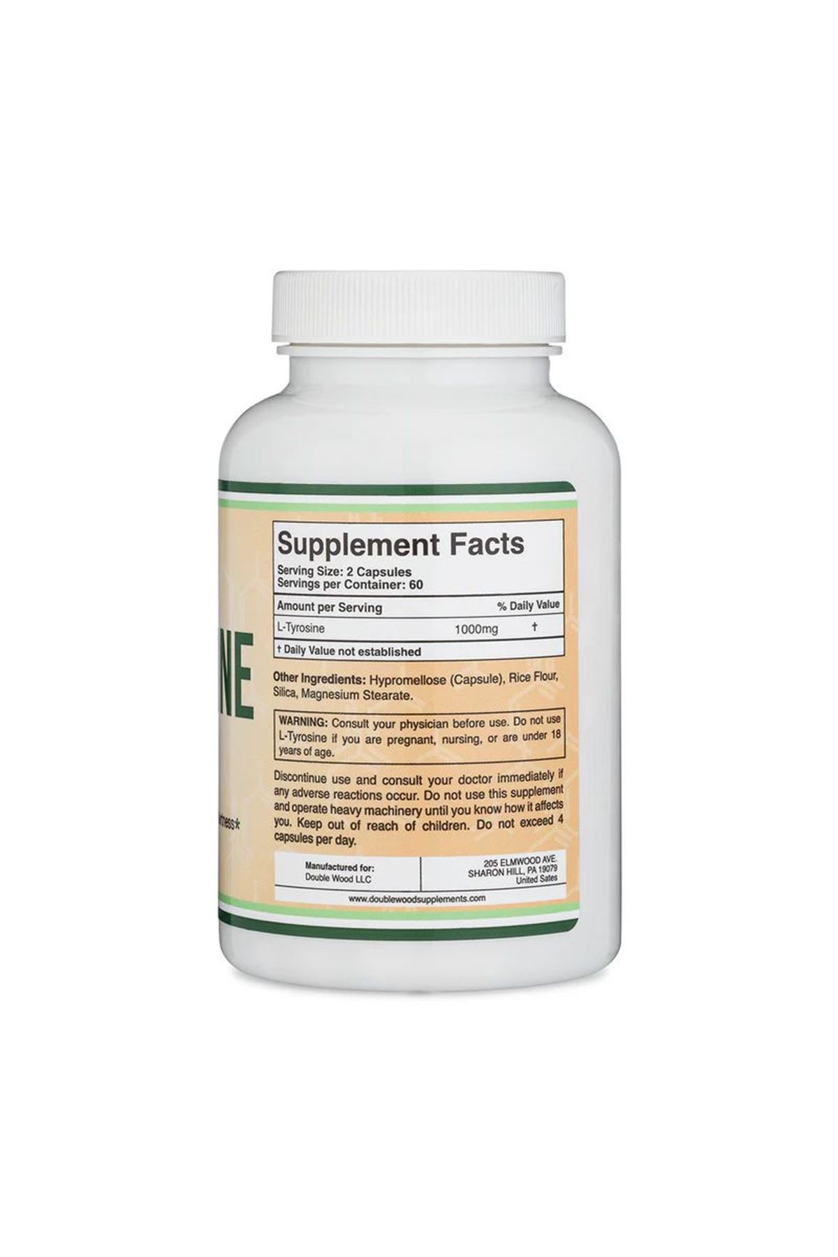 L-Tyrosine 1,000mg 120 Veg.Kapsül.usa.menşei