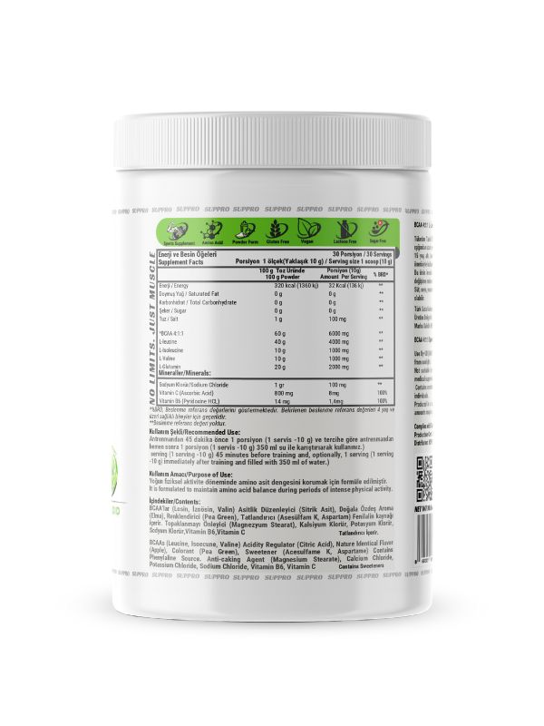 BCAA 4-1-1 Yeşil Elma 300 Gram
