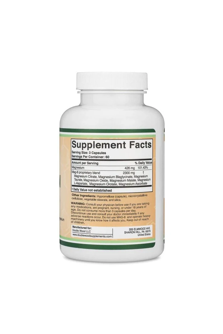 Mag-8 Magnesium Complex 2300 mg 180 Veg.Kapsül.usa vers.