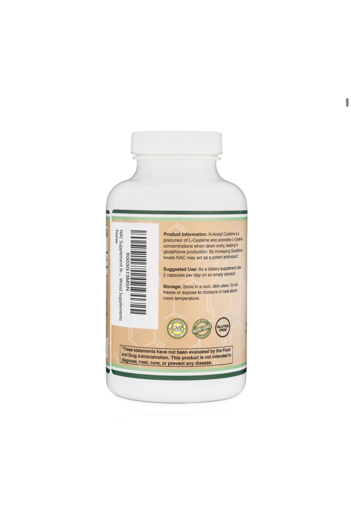Nac Supplement (REAL NAC WİTH POTENT SMELL) (N-ACETYL CYSTEİNE) 1,000mg Per Serving, 21