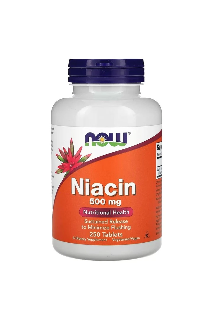 Niacin, 500 mg, 250 Tablet.usa menşei.dmmedicine'den