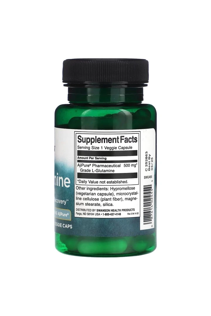 L-Glutamine, 500 mg, 60 veg.Kaopsül.usa menşei