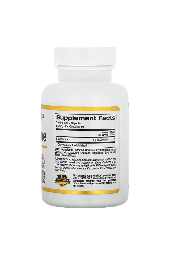 L-Glutamine 120 veggie Kapsül with Ajipure .usa vers.