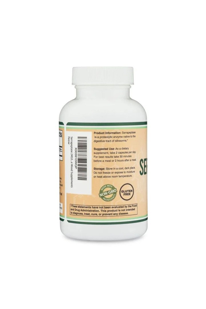 Serraptase 240,000 SPU 120 Veg. Kapsül.usa vers.