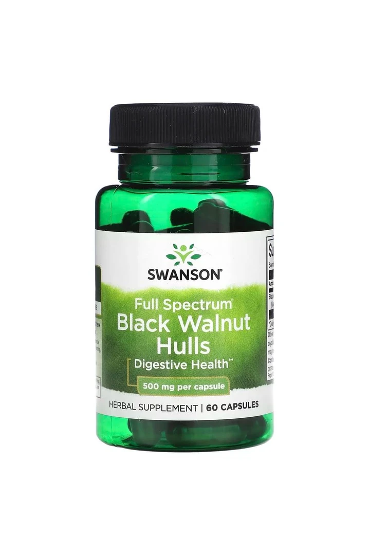 Black Walnut Hulls 500 mg, 60 Kapsül