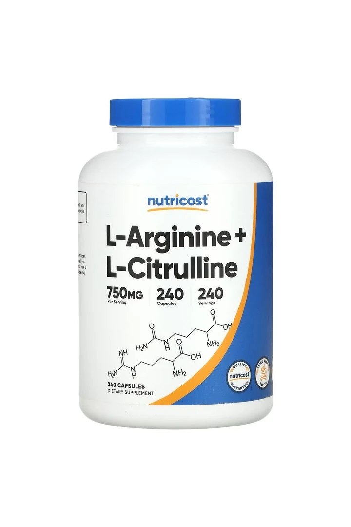 L-Arginine+l-Citrulline, Unflavored, 750 mg 240 Kapsül