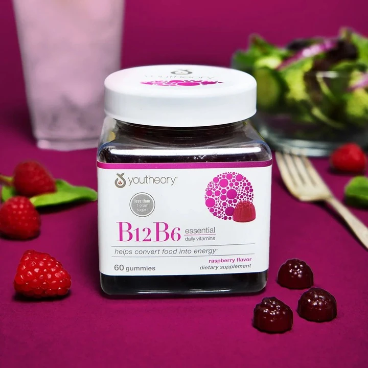 B12B6 - Vegan Vitamin B6 & Vitamin B12 - Offers Brain Health, Energy & Immunity Support* - Dairy, Soy & Gluten Free - 60 Vege