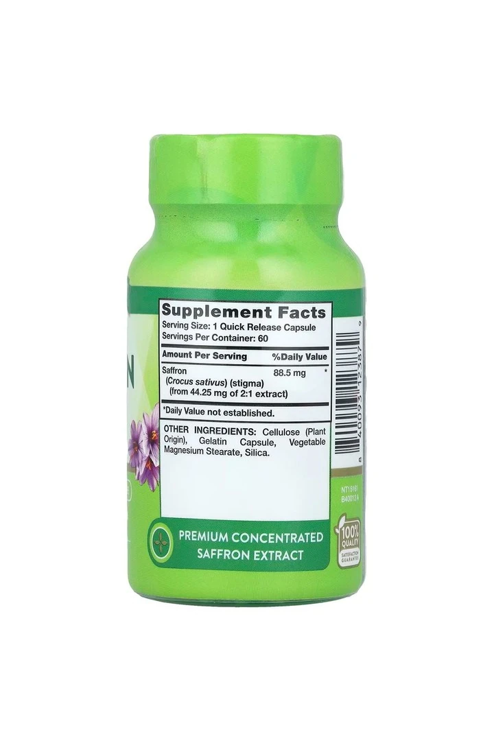 Supreme Saffron Extract, 60 Quick Release Capsules