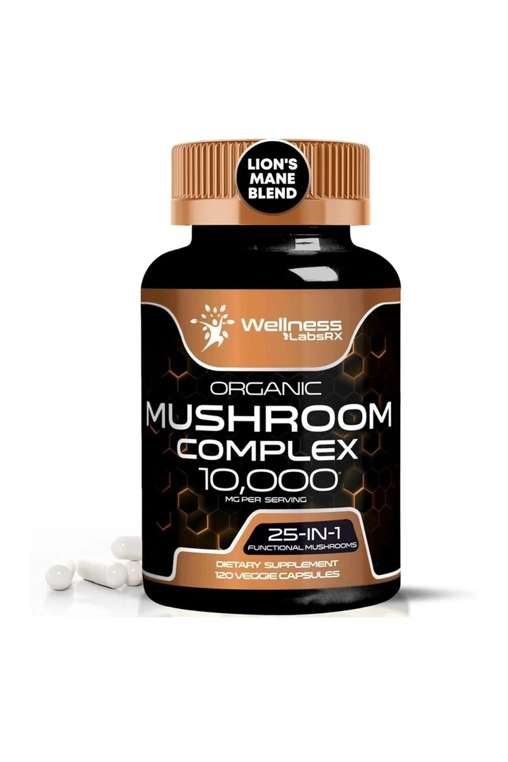 Wellness Labs Organic 25-in 1 Mushroom Complex 10,000 Mg -120 Kapsül