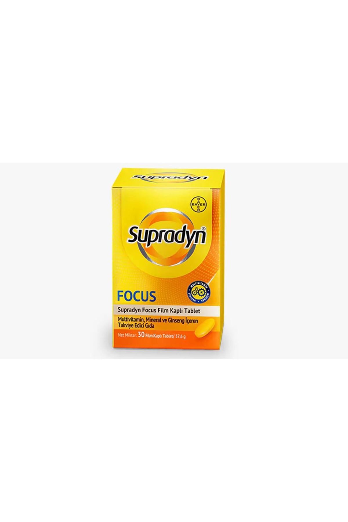 Supradyn Focus 30 Film Kaplı Tablet| Zeytin Polifenolü, Ginseng, Multivitamin Ve Mineral Içeren Takv