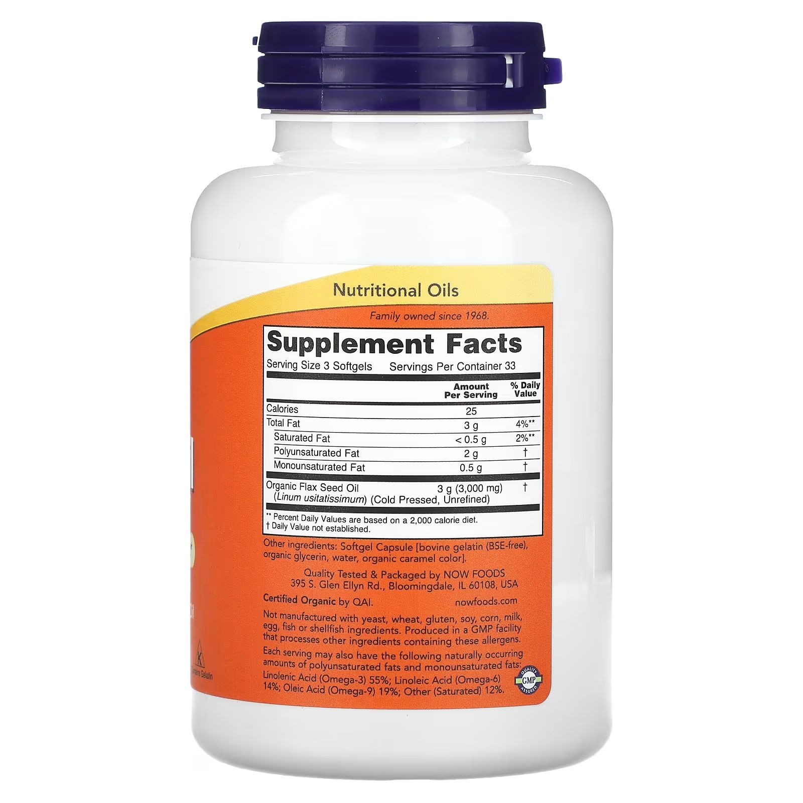 Flax Oil, 1,000 mg, 100 Softgels