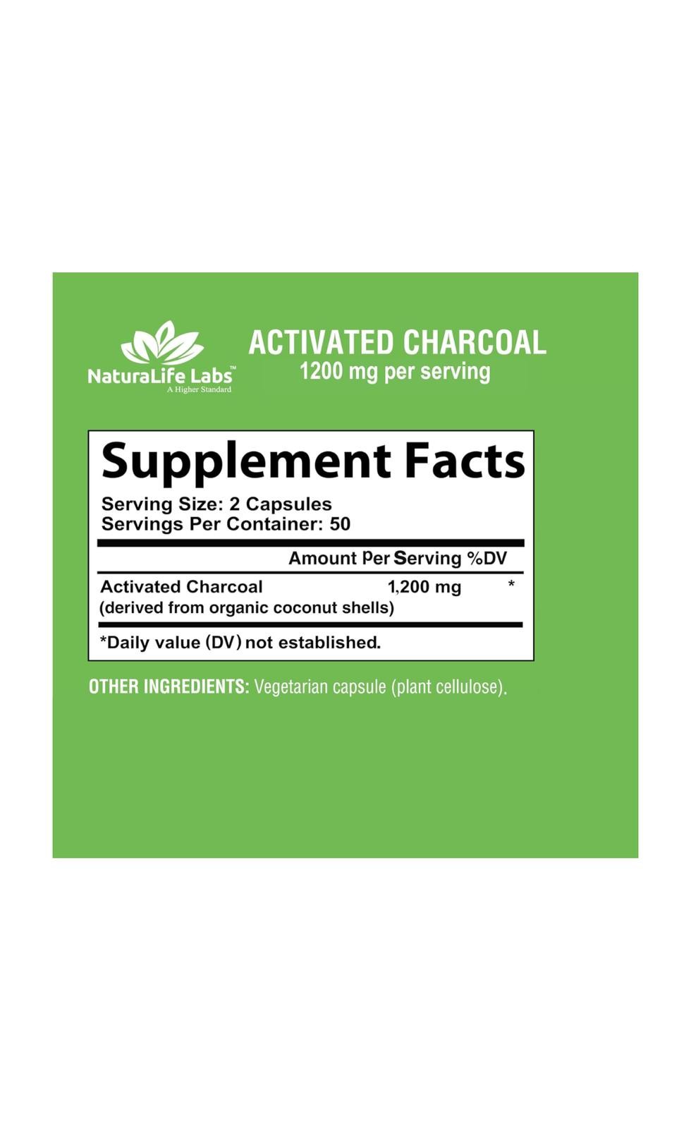 Actıvated Charcoal 1200 mg 100 Veg. Kapsül