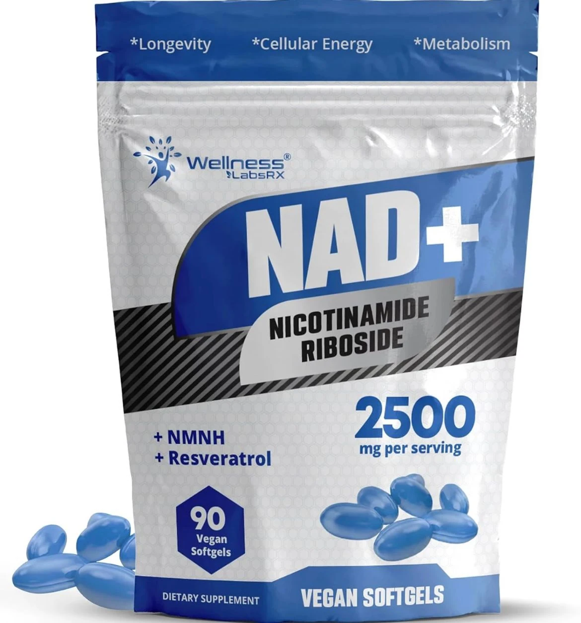 Nad+ Nicotinamide Riboside 2500 mg 90 Softgels