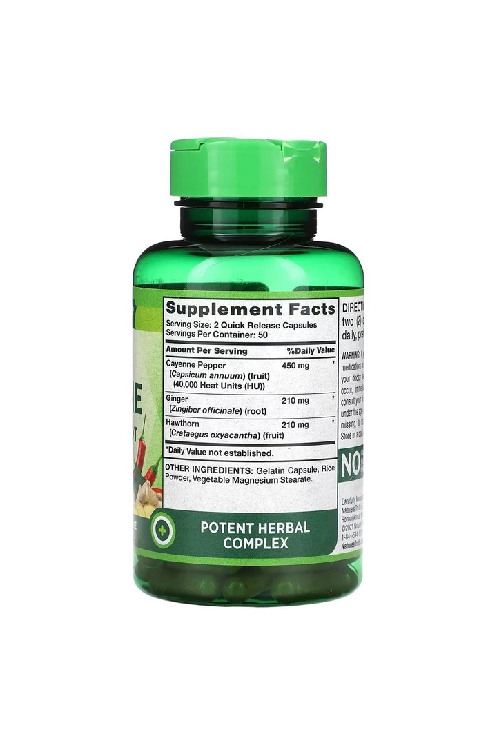 Ultra Max Cayenne Plus Zencefil Kökü 40,000 H.U. 100 Hızlı salınımlı Kapsül