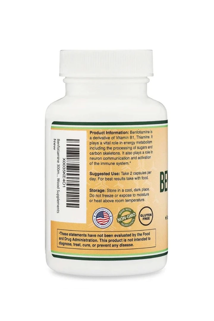 Double Wood Benfotiamine - 300 Mg 120 Kapsül