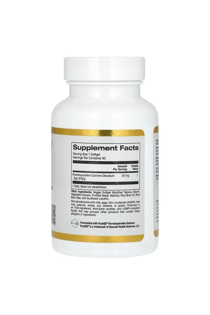 PQQ, 20 mg, 90 veg. Yumuşak Kapsül.usa menşei.dmmedicine'den
