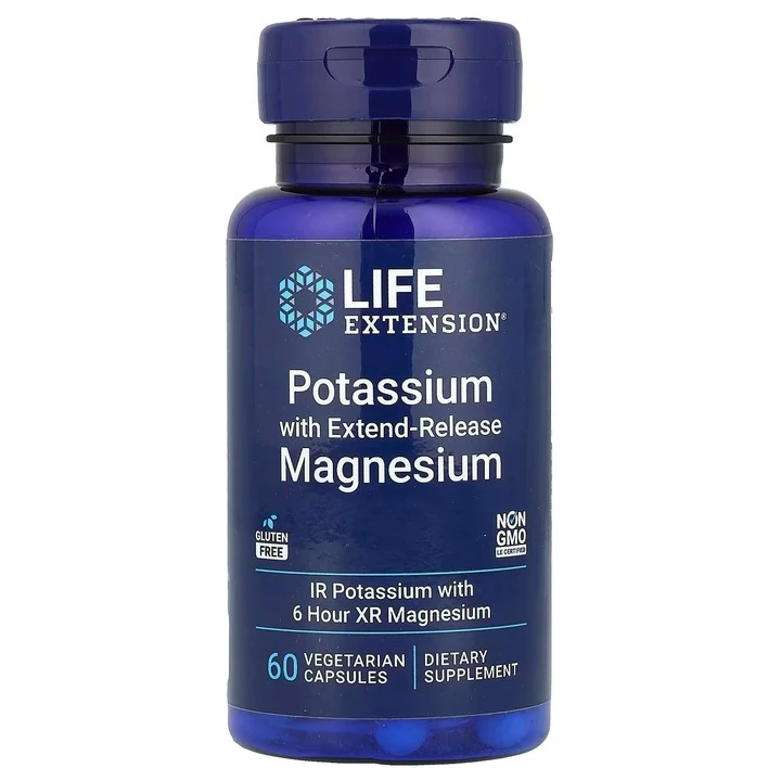 Potassium with Extend-Release Magnesium, 60 Vegetarian Capsules