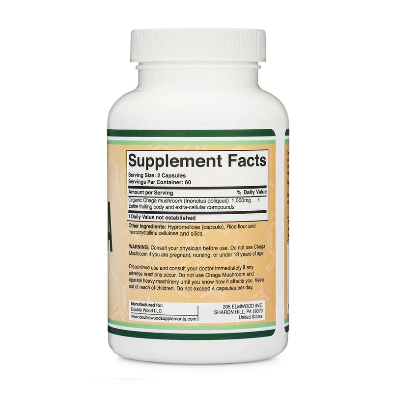 Chaga Mushroom Supplement 1000 mg 120 Kapsül