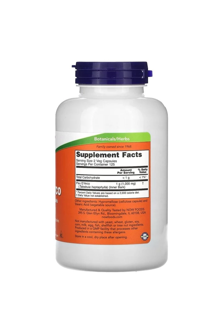 , Pau D' Arco, 1,000 mg, 250 Veg Capsules (500 mg per Capsule)