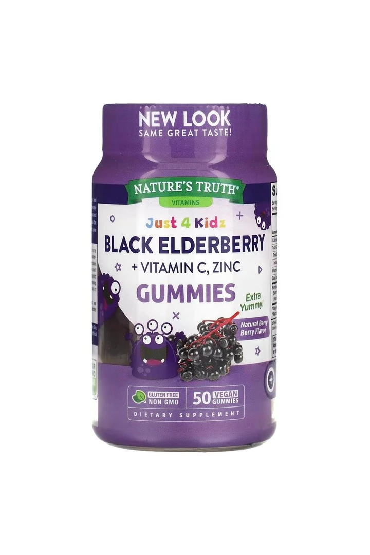 Black Elderberry +vitamin C , zinc çiğnenebilir 50 Veg. Tablet