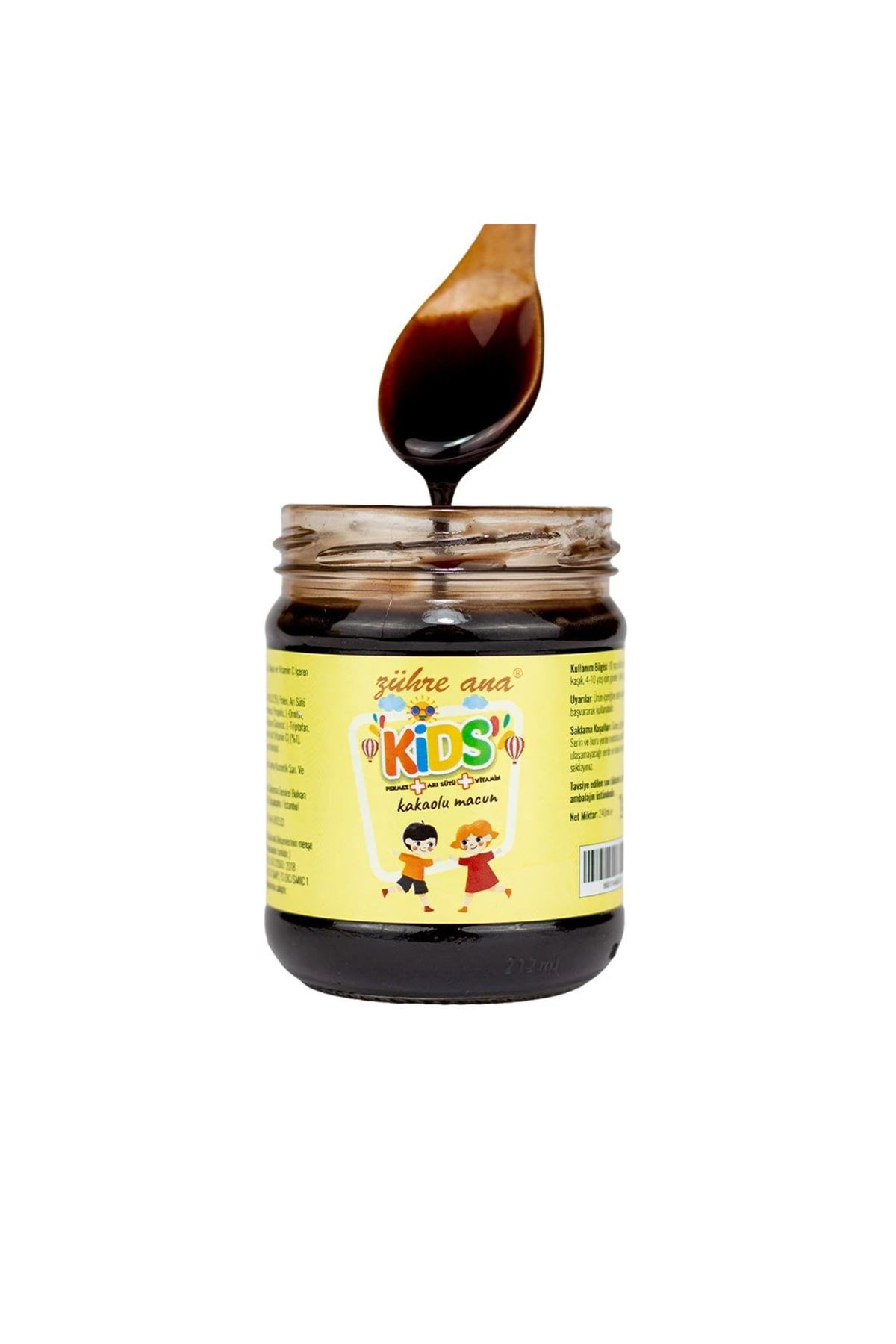 Zühre Ana Kids Çocuklar için Özel - Arı Sütü, Pekmez, Bal Ve Vitamin Katkılı Kakaolu Macun