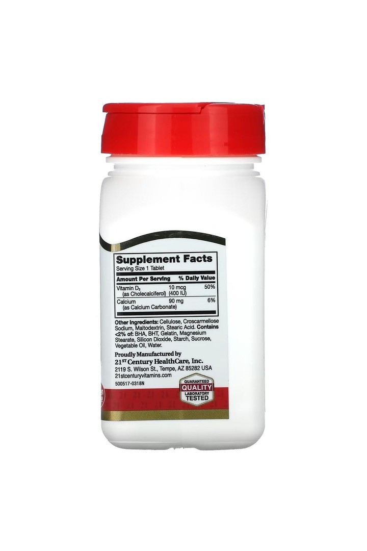 D3 Vitamini, 10 mcg (400 IU), 100 Tablet
