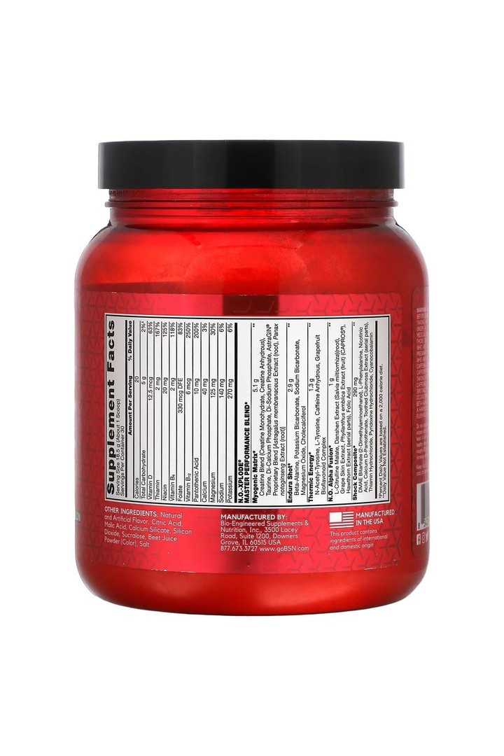 BSN, NO-Xplode, Efsanevi Antrenman Öncesi, Karpuz, 1,22 lb (555 g).usa vers.