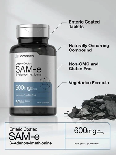 SAM-e 600mg | 60 Tablets | S-Adenosyl Methionine | Vegetarian, Non-GMO & Gluten Free